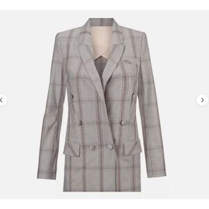 NEW CABI Sz 8 Sleuth Blazer Cranbury Crush Long Relaxed Double Breasted